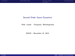 Second Order Game Dynamics
