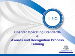 Chapter Operations Selft Assessment Training