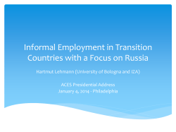 Informal Employment in Transition Countries with a Focus on Russia