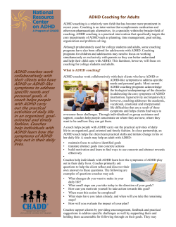 ADHD Coaching for Adults