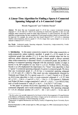 A linear-time algorithm for finding a sparse <Emphasis Type="Italic