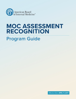 ABIM MOC Assessment Recognition Program