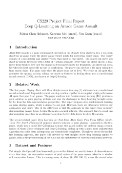 CS229 Project Final Report Deep Q