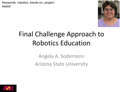 Final Challenge Approach to Robotics Education