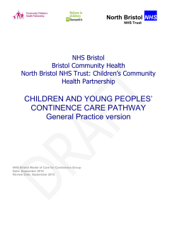 CHILDREN AND YOUNG PEOPLES` CONTINENCE CARE