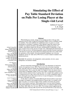 Simulating the Effect of Pay Table Standard Deviation on Pulls Per