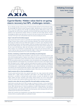 Cypriot Banks: Hidden value tied to on-going