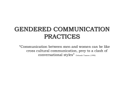 GENDERED COMMUNICATION PRACTICES