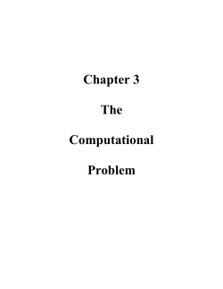 Chapter 3 The Computational Problem