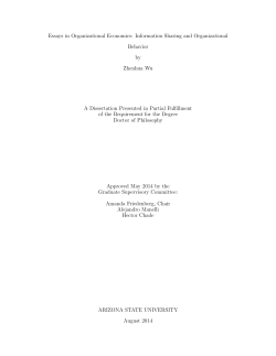 Essays in Organizational Economics: Information Sharing and