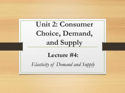 Unit Elastic Demand