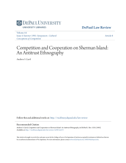 Competition and Cooperation on Sherman Island