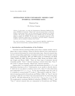 estimation with univariate &ldquo;mixed case&rdquo; interval censored data