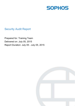 Security Audit Report Prepared for: Training Team Delivered on