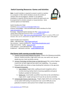 Switch Scanning Resources: Games and Activities