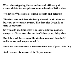 source of known activity and detector. The dose rate and
