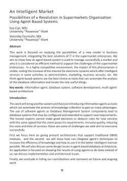 An Intelligent Market - Academicus International Scientific Journal