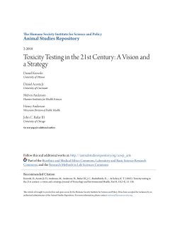 Toxicity Testing in the 21st Century: A Vision and a Strategy