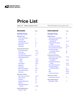 Price List - Postal Explorer