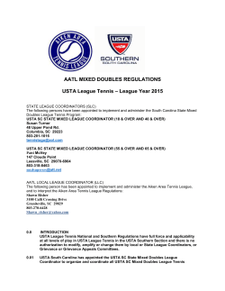 AATL MIXED DOUBLES REGULATIONS USTA League Tennis