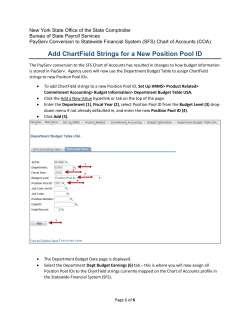 Add ChartField Strings for a New Position Pool ID