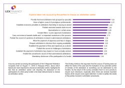 Factors taken into account by the parties to choose an