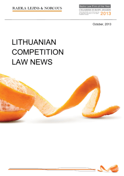 Publications Lithuanian Competition Law News