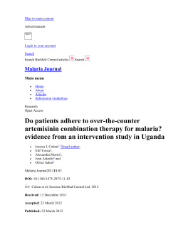 Do patients adhere to over-the-counter artemisinin combination