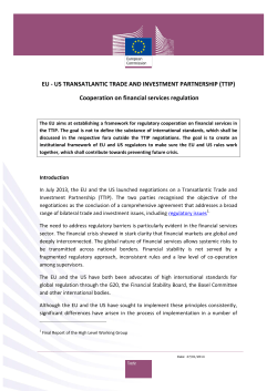 (TTIP) - Cooperation on financial services regulation