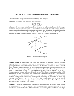 CHAPTER 10: EXTENSIVE GAMES WITH IMPERFECT