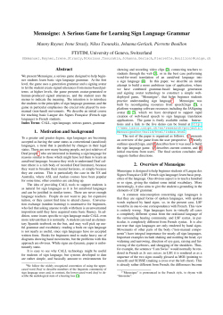 Menusigne - SLaTE 2017