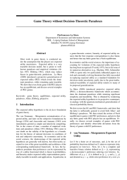 Game Theory without Decision