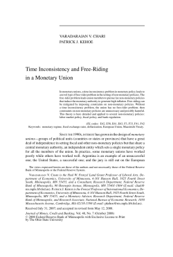 Time Inconsistency and Free-Riding in a Monetary Union