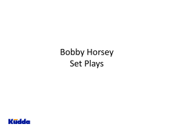 Bobby Horsey Set Plays