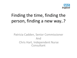 Finding the time, finding the person, finding a new way..?