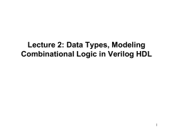 Logic Systems, Data Types, and Operators for Modeling in Verilog