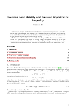 Gaussian noise stability and Gaussian isoperimetric inequality