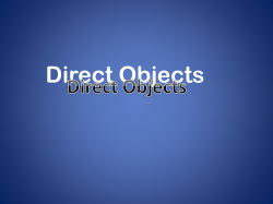 Direct Objects