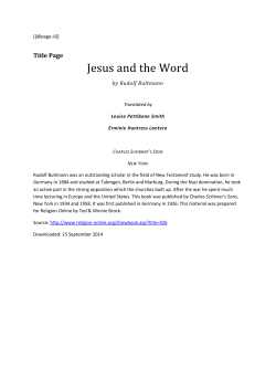 Jesus and the Word