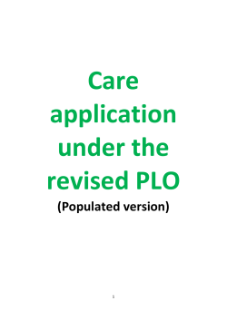 Example Template Social Work PLO Statament