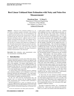 Best Linear Unbiased State Estimation with Noisy and Noise