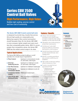 Series CBV 2500 Control Ball Valves