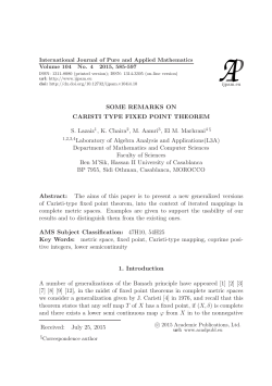 SOME REMARKS ON CARISTI TYPE FIXED POINT THEOREM S