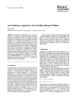 An evolutionary approach to the traveling salesman problem