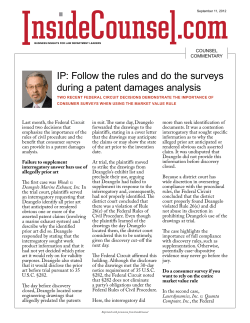 Follow the rules and do the surveys during a patent damages analysis