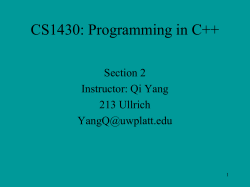 CS 334: Windows Programming