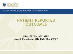 5:522-531 Patient Outcomes Assessment Sources and Examples