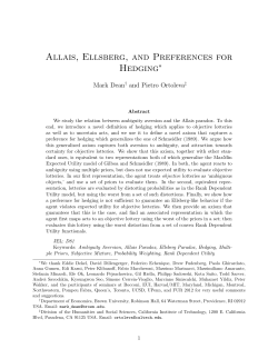 Allais, Ellsberg, and Preferences for Hedging