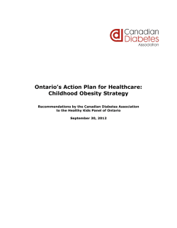 Childhood obesity recommendations strategy