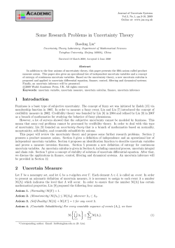 Some Research Problems in Uncertainty Theory